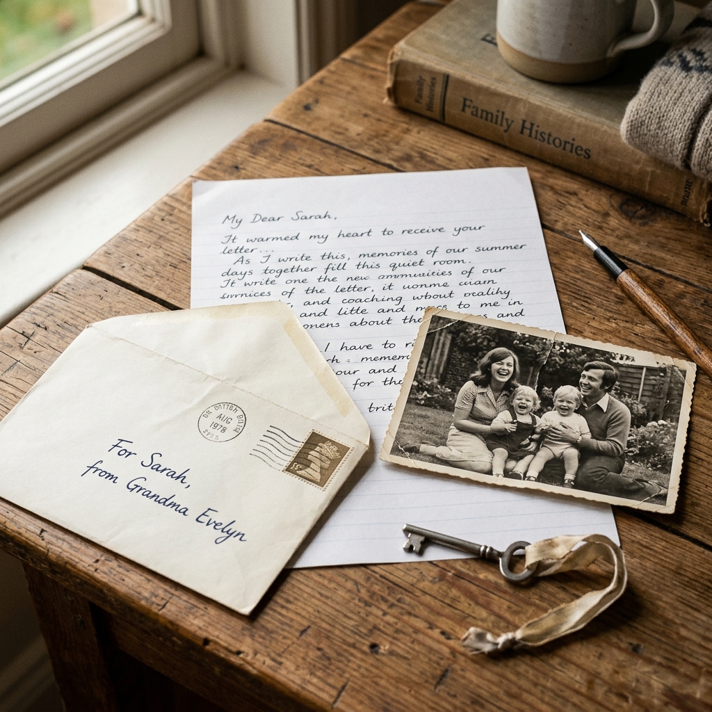 An older man holding an envelope