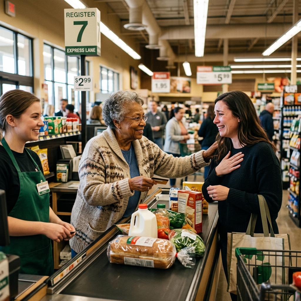 A Stranger Paid for My Groceries — Then Left a Note That Made Me Cry